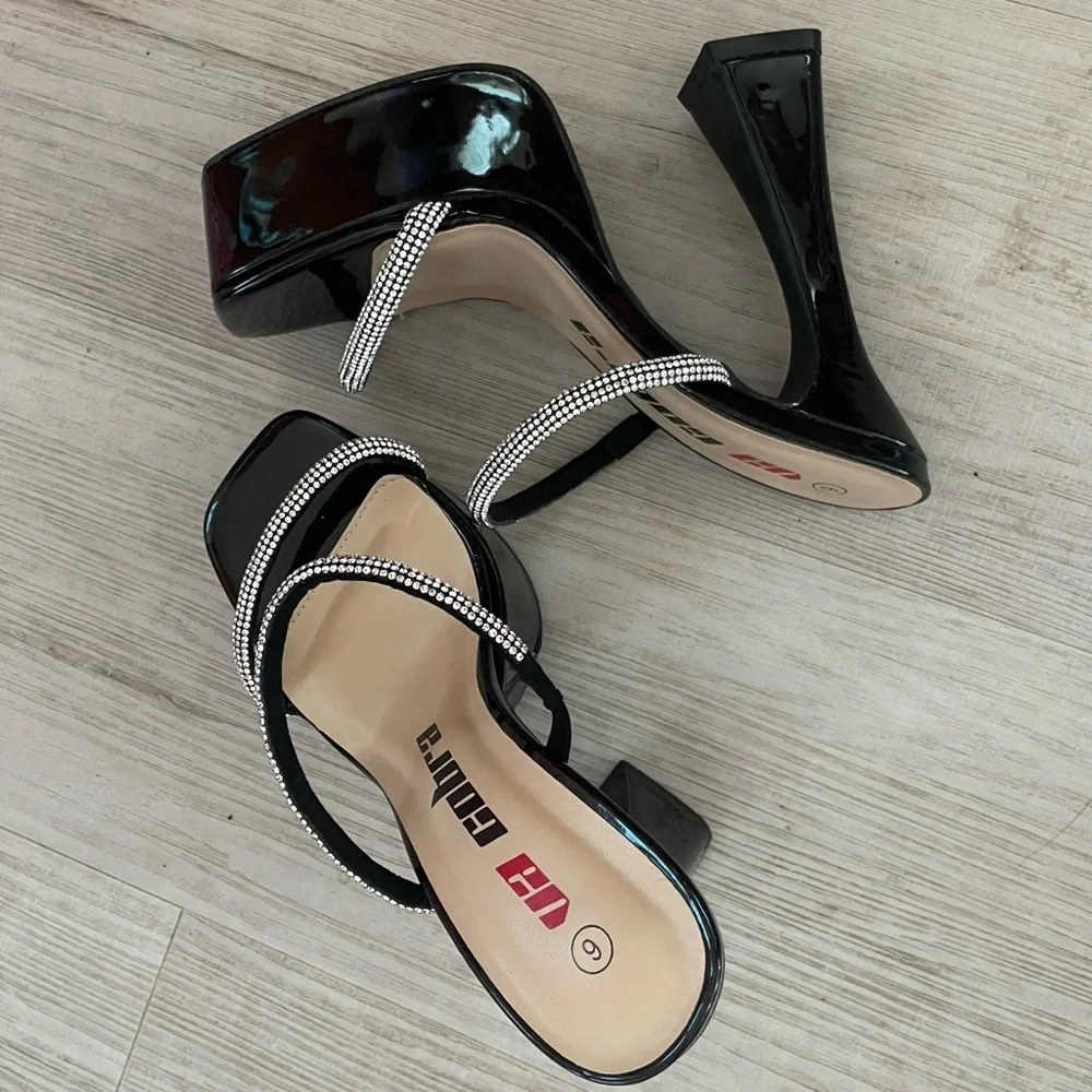 WILD DIVA ❤️‍🔥 PLATFORM DIAMOND HEELS